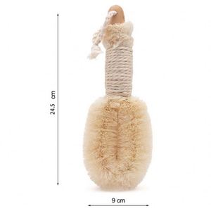 Natural Sisal Dry Body Cleaning Brush with Wooden Handle Exfoliating <b>Bath</b> Brush - Product Image 3
