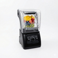 Mixeur Commercial Robuste 1500W Argent Silencieux pour Jus et Smoothies Fruits Frais Récipient en Verre 1,5L Électrique Usage Hôtelier