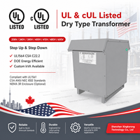 Transformateur triphasé élévateur/abaisseur certifié UL-cUL 600V 480V 440V 415V 400V 380V 240V 230V 220V 208V de type sec