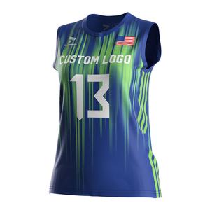 Maillots de volley-ball pour femmes avec logo personnalisé, sublimation, séchage rapide, uniformes de volley-ball de plage pour femmes - Product Image 1