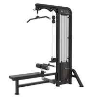 Équipement de fitness commercial en acier Lat Pulldown et machine à rangée basse avec fonctionnalités réglables pour l'entraînement du dos et de la poitrine