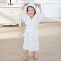 Peignoir en molleton corail personnalisé pour enfants Pyjama à capuche dessin animé mignon pour enfants Serviette de bain pour bébé
