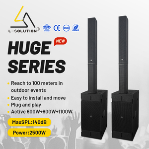 Enceinte colonne étanche Série Huge, double 12 pouces, son longue portée SPL 140 dB, système actif néodyme pour ensemble de sonorisation de fête Série Huge - Product Image 1