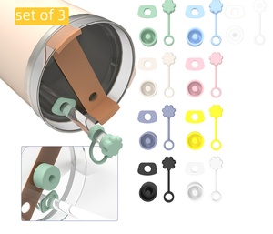 Cup phụ kiện 3 pcs 10mm Silicone tràn bằng chứng Stopper với rơm bìa cho Stanley cup Stanley 40oz Tumbler - Product Image 1