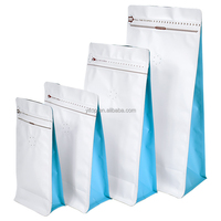 Sachets de 250g à fond carré, ventilés et anti-humidité, imprimés sur mesure, pour café en dosettes, lait et aliments pour animaux de compagnie