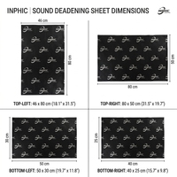 Tapis insonorisant pour voiture en feuille d'aluminium butyle haute densité Inphic, feuille d'atténuation du bruit et des vibrations pour véhicules