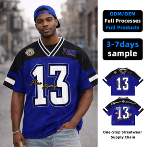 Top Ranking Men's Casual Hip Hop T-<b>shirts</b> Spandex/Polyester Knitted 200g Digital Printing Quick Dry OEM Service Custom <b>Patchwork</b> - Product Image 1