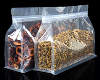 Emballage en plastique transparent anti-odeur, pochette à fond plat, emballage transparent résistant à l'humidité, sacs à fermeture éclair, sacs en mylar de qualité alimentaire