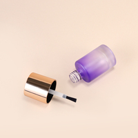 Vernis à ongles gel UV LED 10 ml OEM ODM, flacon en verre avec bouchon, impression de surface, pinceau transparent, scellage