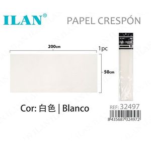 Carta Crespa Ilan 50x200 Cm Bianca Per Lavori Artigianali - Product Image 1