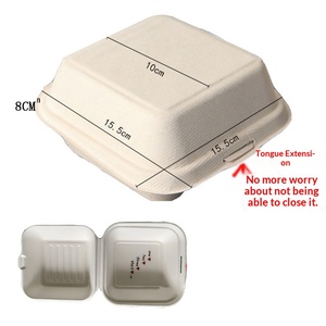 Hand-painted Internet-famous Cake Packaging Box Biodegradable Square Paper Lunch Box Takeaway Fruit Salad Disposable Burger Box - Product Image 4