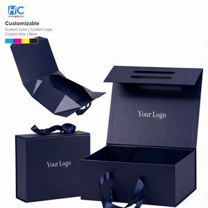 Caja de Papel de Lujo con Logotipo Grabado Personalizado, Impresa en Cuatro Colores, Materiales Reciclados, Caja de Embalaje para Pelucas, Caja de Regalo Magnética Plegable - Product Image 2