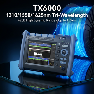 Testeur de Fibre Optique Portable Robuste Multifonction 4-en-1 TX6000 1310 1550nm PON FTTx SM VFL OPM OLS - Product Image 3