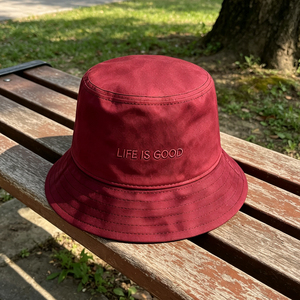 Sombrero de Pescador Rojo Vintage Bordado, Transpirable, Ligero, con Protección Solar, Ajustable, Informal, para Viajes al Aire Libre - Product Image 4