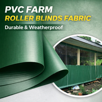 Bâche de protection pour bétail en tissu tricoté imperméable, anti-UV, résistante aux déchirures, enduite de PVC, pour stores enrouleurs agricoles
