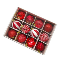 Bola Natal Plastik Dekorasi Ornamen Kustom untuk Dekorasi Pohon