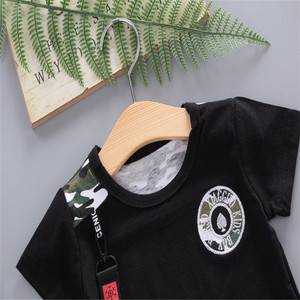 Vêtements pour enfants en gros, ensembles décontractés pour garçons de 3 à 7 ans, t-shirts en coton + shorts, ensembles de vêtements pour enfants 2 pièces - Product Image 3