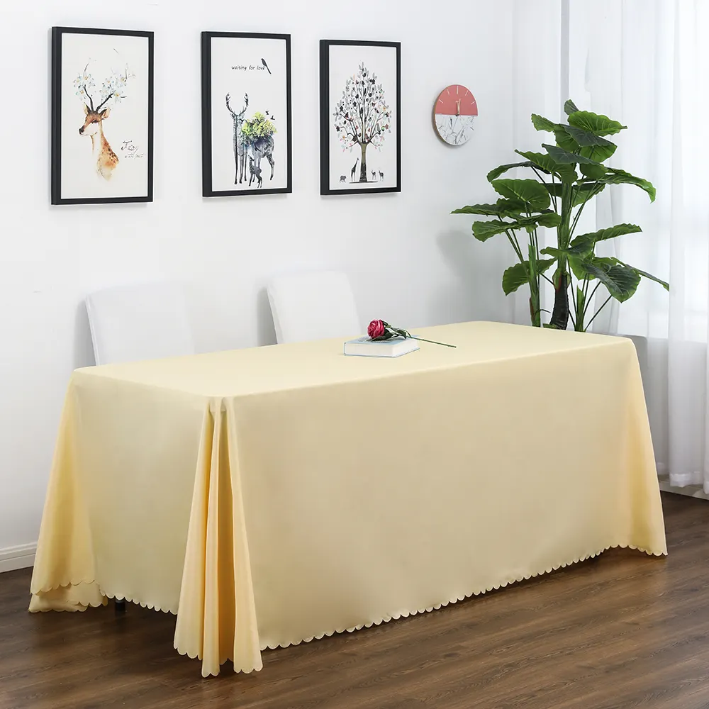Weiße rechteckige Tischdecke für 6 Fuß Tisch ideal für Partys
