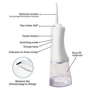 Irrigador Bucal Eléctrico Portátil Mini 2026, Irrigador Oral Inalámbrico para Limpieza Dental - Product Image 4