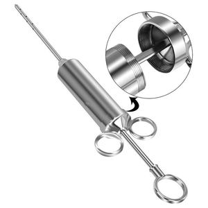 Inyector <span class=keywords><strong>de</strong></span> cocina <span class=keywords><strong>de</strong></span> acero inoxidable, inyector <span class=keywords><strong>de</strong></span> adobo <span class=keywords><strong>de</strong></span> 60ml Incl. 3 agujas para asar, asar, curar - Product Image 4