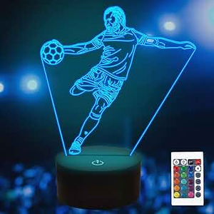 Euro Cup 3D lampe avec télécommande changement de couleur cadeau commémoratif pour les fans de football LED veilleuse pour décor de chambre à coucher - Product Image 1