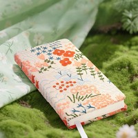 Nueva Margarita Floral tela bordada diario cuaderno escuela estudiante Tapa dura cubierta de tela nota libro papelería personalizado A6