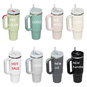 Vaso Térmico de Acero Inoxidable de 40oz con Asa y Pajita para el Regreso a Clases, Ecológico, para Agua/Té Helado/Café - Product Image 6