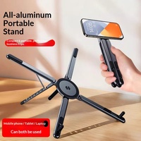 Support de téléphone magnétique en alliage d'aluminium, support multifonctionnel Portable universel pour téléphone portable, tablette, ordinateur portable