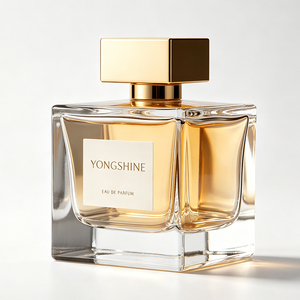 Flacon de <span class=keywords><strong>parfum</strong></span> transparent carré personnalisé, fond lourd, OEM, flacon de <span class=keywords><strong>parfum</strong></span> en verre carré de luxe, logo personnalisé - Product Image 3