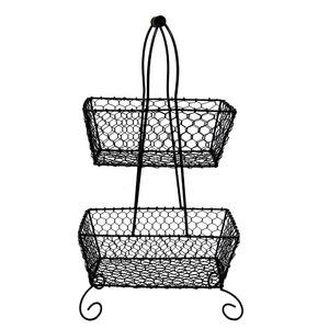 Three-Tier Iron Wire <b>Fruit</b> and Vegetable <b>Storage</b> Baskets Black Kitchen Organizer Stand for Efficient <b>Storage</b> - Product Image 6