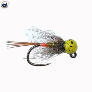 OEM Combo de 5 piezas de <span class=keywords><strong>Ninfas</strong></span> sin púas con cabeza de tungsteno de hundimiento rápido para agua dulce, para trucha y lubina 14 #   16 #   18 # - Product Image 3