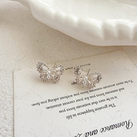 Pendientes de Plata de Ley 925 con Diseño de Mariposa para Mujer, con Circonitas Cúbicas, Alas Grabadas, Perla, Regalo para Novia, OEM