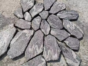 Mô hình điên tự nhiên màu đen xám trắng tĩnh mạch Granite flagstone lát nền đá tấm trong <span class=keywords><strong>tumbled</strong></span> kết thúc - Product Image 5