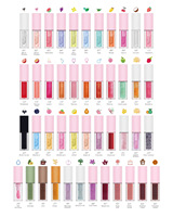 Lilywild Logo meilleur gros fantaisie luxe noir mat pigmenté cosmétiques brillant à lèvres personnalisé Tubes à presser avec applicateur en métal