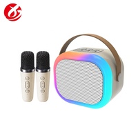 Vente directe usine Nouveau K15 Haut-parleur de karaoké avec woofer PA, 1-2 microphones sans fil, lecteur MP3, batterie RGB pour fêtes et scènes