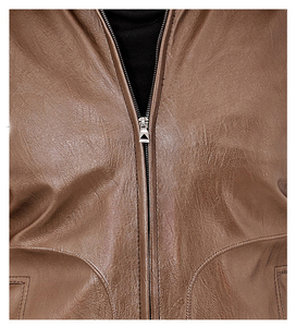 Chaqueta cálida de lana de cuero PU de invierno para hombre abrigo de cuero duradero - Product Image 6