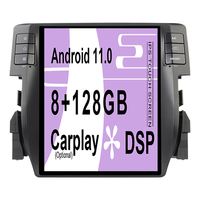Harga Pabrik Android 11.0 8 + 128GB TESLA STYLE untuk Honda Civic 2016 2017 2018 2019 Pemutar Multimedia Auto Radio Mobil Stereo DVD