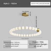 Lustres suspendus LED de taille moyenne en fer de style nordique moderne pour chambre à coucher, salle à manger, salon