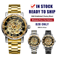 Montre Homme Squelette Dorée Personnalisée 3D Creuse Forsining – Montres Mécaniques de Luxe pour Hommes – Meilleures Ventes