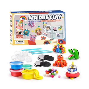 Kit de 18 couleurs d'argile plastique et d'argile auto-durcissante faits <span class=keywords><strong>à</strong></span> la main pour enfants – Créez vos propres aimants de réfrigérateur – <span class=keywords><strong>Pâte</strong></span> <span class=keywords><strong>à</strong></span> <span class=keywords><strong>modeler</strong></span> fabriquée <span class=keywords><strong>en</strong></span> Chine - Product Image 2