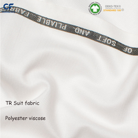 Tissu de costume durable en polyester viscose TR tissé, écologique et infroissable pour uniformes