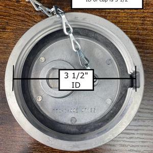 Tapa del tanque de combustible sin bloqueo, sólida, de 3 en 1/2 pulgadas, para camiones Kenworth, solo para tanques diésel con ventilación térmica - Product Image 3
