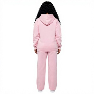 Beautiful Baby <b>Pink</b> Color Women 2 Piece <b>Tracksuit</b> Set Ideal For Casual Streetwear Outdoor Adventure Travelling Touring Wear Set - Product Image 2