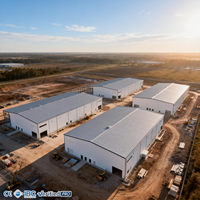 Entrepôt à structure métallique, directement de l'usine, à grande portée, préfabriqué, pour le stockage de machines lourdes