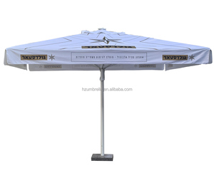 Роскошный уличный зонт-парасоль из нержавеющей стали с деревянной опорой и водонепроницаемым полиэстеровым тентом для европейского рынка - Product Image 4