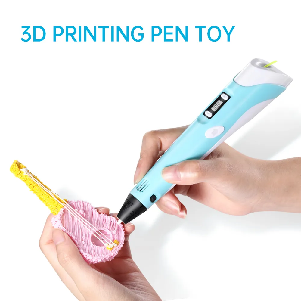 Regalo personalizzato per bambini di colore all'ingrosso penna per la stampa 3D penna per pittura tridimensionale facile da usare 3D Pen 2