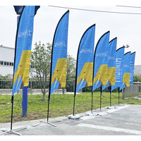 Drapeaux personnalisés Drapeau de plumes d'extérieur Drapeau de plage promotionnel