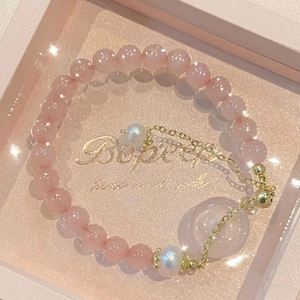 Imitation Hetian Jade <b>Bracelet</b> Chinese Style Pink <b>Beaded</b> Safety Buckle Buddha Bead Natural Lucky Beads <b>Bracelet</b> - Product Image 3