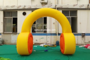 白いインフレータブルLEDアーチ 防水 屋外用 高品質 耐久性のあるインフレータブルLEDアーチ - Product Image 5