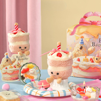 Coffret Cadeau Anniversaire Bougie Parfumée en Peluche Kawaii en Forme de Gâteau – Cadeau Unique et Premium pour Femme, Amie, Fille – Décoration d'Intérieur, Souvenir